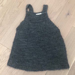 ZARA girl grey knit dress
